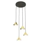 Emibig Pendelleuchte Elit Stahl Gold | Geeignet für 4x GX53 - Max 10W