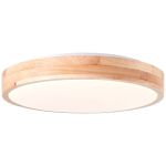 Brilliant Slimline Plafonnier Métal Bois Plastique Blanc 22W 2400lm - 830 Blanc Chaud | 345mm