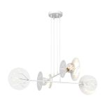 Emibig Suspension Luminaire Xotic Acier Blanc | Convient pour 4x E27 - Max 15W